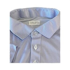 Collars & Co Performance Dress Collar Short Sleeve Polo Shirt Mens XL Purple